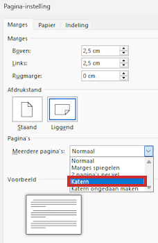 Pagina-indeling aanpassen